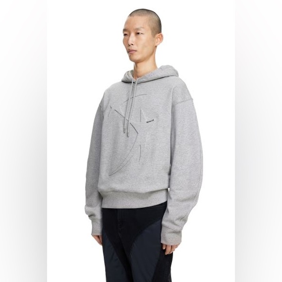 MUGLER H&M Men’s Star-Motif Hoodie, Gray, XL NWT in Packaging * Ready to Ship ✅ - Picture 4 of 10